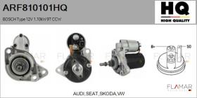 HQ ARF810101HQ - ARR NUEVO BOSCH Type 12V 1,10kW 9T CCW