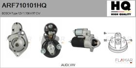 HQ ARF710101HQ - ARR NUEVO BOSCH Type 12V 1,10kW 9T CW