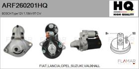 HQ ARF260201HQ - ARR NUEVO BOSCH Type 12V 1,10kW 9T CW