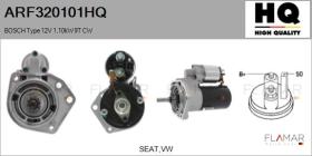 HQ ARF320101HQ - ARR NUEVO BOSCH Type 12V 1,10kW 9T CW