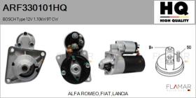HQ ARF330101HQ - ARR NUEVO BOSCH Type 12V 1,10kW 9T CW