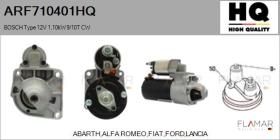 HQ ARF710401HQ - ARR NUEVO BOSCH Type 12V 1,10kW 9T CW