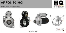 HQ ARF001301HQ - ARR NUEVO BOSCH Type 12V 1,10kW 9T CW