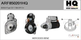 HQ ARF850201HQ - ARR NUEVO BOSCH Type 12V 1,10kW 9T CW