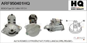 HQ ARF950401HQ - ARR NUEVO BOSCH Type 12V 1,40kW 10T CW