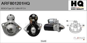 HQ ARF801201HQ - ARR NUEVO BOSCH Type 12V 1,40kW 9T CW