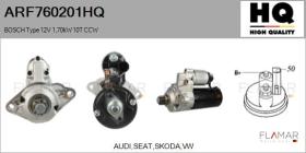 HQ ARF760201HQ - ARR NUEVO BOSCH Type 12V 1,70kW 10T CCW