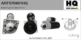 HQ ARF070401HQ - ARR NUEVO BOSCH Type 12V 1,70kW 10T CW