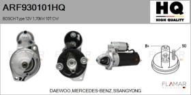 HQ ARF930101HQ - ARR NUEVO BOSCH Type 12V 1,70kW 10T CW