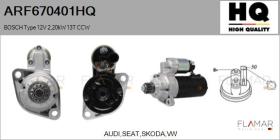 HQ ARF670401HQ - ARR NUEVO BOSCH Type 12V 1,70kW 13T CCW