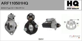 HQ ARF110501HQ - ARR NUEVO BOSCH Type 12V 1,70kW 9T CW