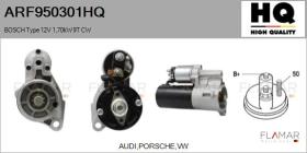 HQ ARF950301HQ - ARR NUEVO BOSCH Type 12V 1,70kW 9T CW