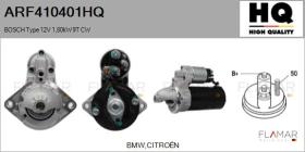 HQ ARF410401HQ - ARR NUEVO BOSCH Type 12V 1,80kW 9T CW