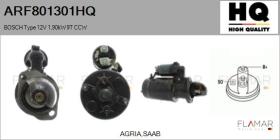 HQ ARF801301HQ - ARR NUEVO BOSCH Type 12V 1,90kW 9T CCW