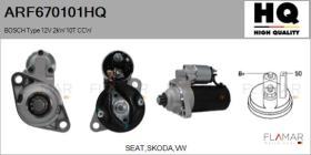 HQ ARF670101HQ - ARR NUEVO BOSCH Type 12V 2,00kW 10T CCW