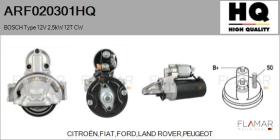 HQ ARF020301HQ - ARR NUEVO BOSCH Type 12V 2,00kW 12T CW