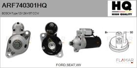 HQ ARF740301HQ - ARR NUEVO BOSCH Type 12V 2,00kW 9T CCW