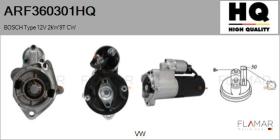 HQ ARF360301HQ - ARR NUEVO BOSCH Type 12V 2,00kW 9T CW