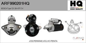 HQ ARF990201HQ - ARR NUEVO BOSCH Type 12V 2,00kW 9T CW