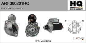 HQ ARF360201HQ - ARR NUEVO BOSCH Type 12V 2,00kW 9T CW