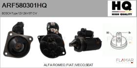 HQ ARF580301HQ - ARR NUEVO BOSCH Type 12V 2,00kW 9T CW