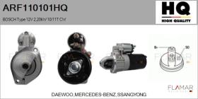 HQ ARF110101HQ - ARR NUEVO BOSCH Type 12V 2,20kW 10/11T CW