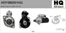 HQ ARF680201HQ - ARR NUEVO BOSCH Type 12V 2,20kW 10T CCW