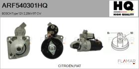 HQ ARF540301HQ - ARR NUEVO BOSCH Type 12V 2,20kW 9T CW