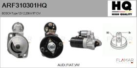 HQ ARF310301HQ - ARR NUEVO BOSCH Type 12V 2,20kW 9T CW