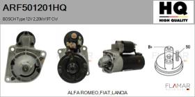 HQ ARF501201HQ - ARR NUEVO BOSCH Type 12V 2,20kW 9T CW