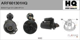 HQ ARF601301HQ - ARR NUEVO BOSCH Type 12V 2,20kW 9T CW