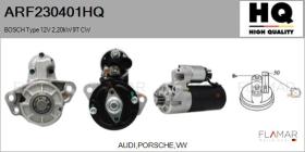 HQ ARF230401HQ - ARR NUEVO BOSCH Type 12V 2,20kW 9T CW