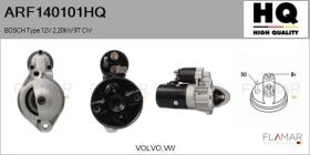 HQ ARF140101HQ - ARR NUEVO BOSCH Type 12V 2,20kW 9T CW
