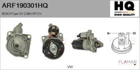 HQ ARF190301HQ - ARR NUEVO BOSCH Type 12V 2,30kW 9T CW