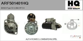 HQ ARF501401HQ - ARR NUEVO BOSCH Type 12V 2,30kW 9T CW
