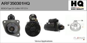 HQ ARF350301HQ - ARR NUEVO BOSCH Type 12V 2,40kW 10T CCW