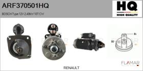 HQ ARF370501HQ - ARR NUEVO BOSCH Type 12V 2,40kW 10T CW