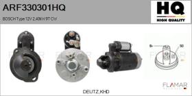 HQ ARF330301HQ - ARR NUEVO BOSCH Type 12V 2,40kW 9T CW