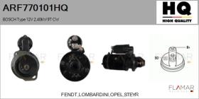 HQ ARF770101HQ - ARR NUEVO BOSCH Type 12V 2,40kW 9T CW