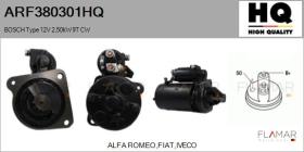 HQ ARF380301HQ - ARR NUEVO BOSCH Type 12V 2,50kW 9T CW