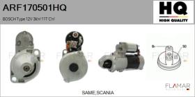 HQ ARF170501HQ - ARR NUEVO BOSCH Type 12V 2,60kW 11T CW
