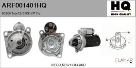 HQ ARF001401HQ - ARR NUEVO BOSCH Type 12V 2,60kW 9T CW
