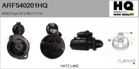 HQ ARF540201HQ - ARR NUEVO BOSCH Type 12V 2,70kW 11T CW