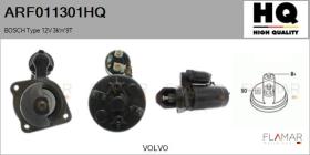 HQ ARF011301HQ - ARR NUEVO BOSCH Type 12V 2,70kW 9T