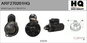 HQ ARF270201HQ - ARR NUEVO BOSCH Type 12V 2,70kW 9T CW