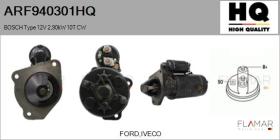 HQ ARF940301HQ - ARR NUEVO BOSCH Type 12V 2,90kW 10T CW