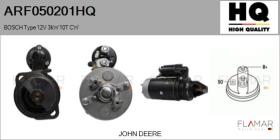 HQ ARF050201HQ - ARR NUEVO BOSCH Type 12V 3,00kW 10T CW