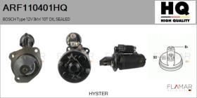 HQ ARF110401HQ - ARR NUEVO BOSCH Type 12V 3,00kW 10T OIL SEALED