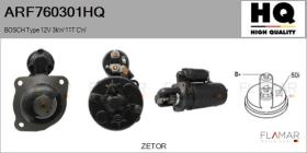 HQ ARF760301HQ - ARR NUEVO BOSCH Type 12V 3,00kW 11T CW