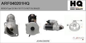 HQ ARF040201HQ - ARR NUEVO BOSCH Type 12V 3,00kW 11T CW